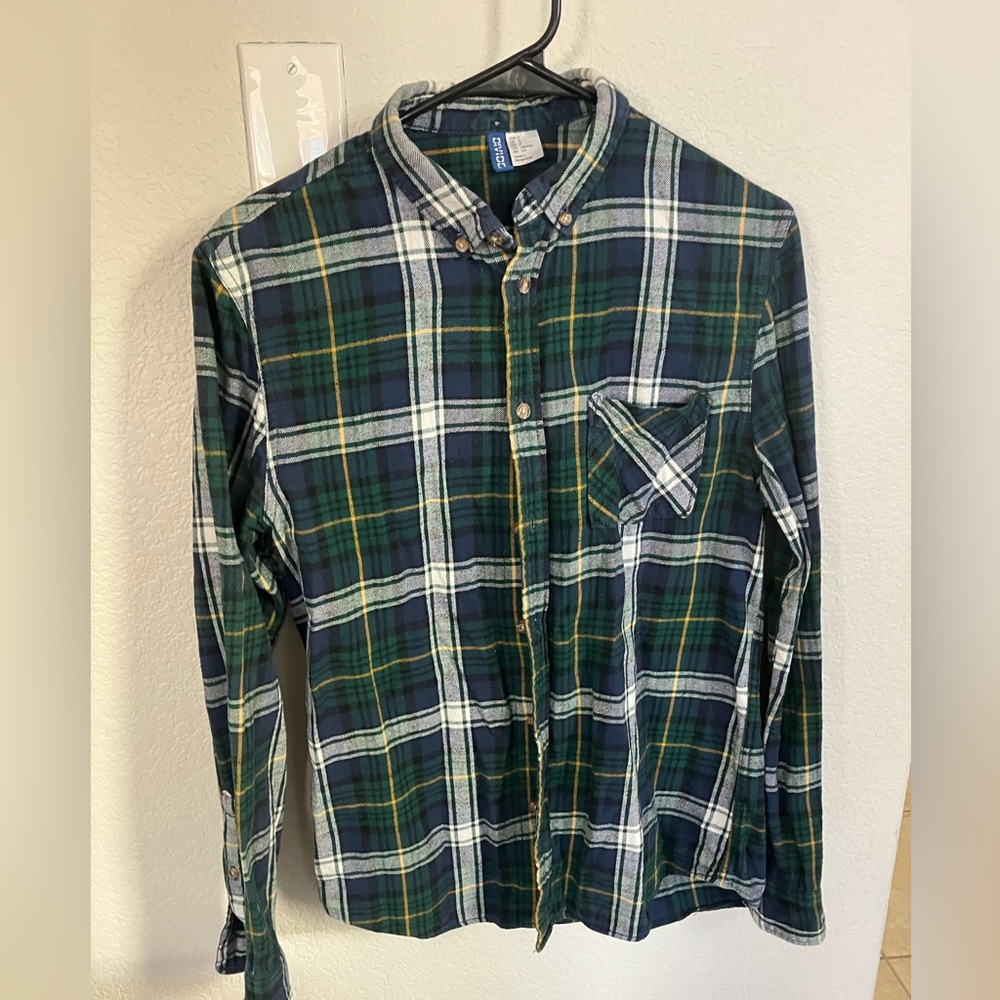 Green flannel button up